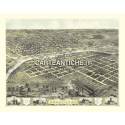 Veduta antica USA: Desmoines 1868