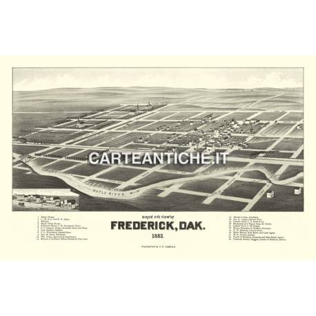Veduta antica USA: Frederick 1883.