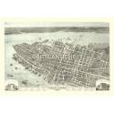 Veduta antica USA: Charleston 1874.
