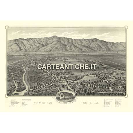 Veduta antica USA: San Gabriel 1893.
