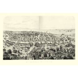 Veduta antica USA: Milwaukee 1854.