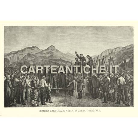 Veduta antica: Comizio Cantonale nella Svizzera Orientale