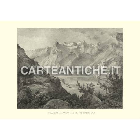 Veduta antica Svizzera: Axenstein al Uri-Rothstock
