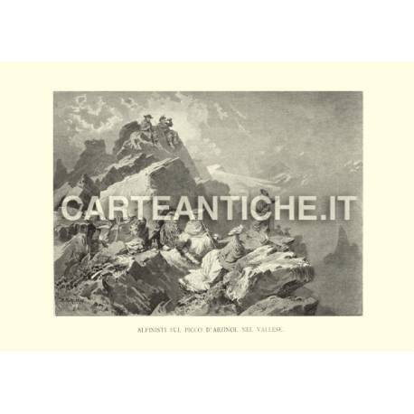 Svizzera: alpinisti sul picco d'Arzinol nel vallese.