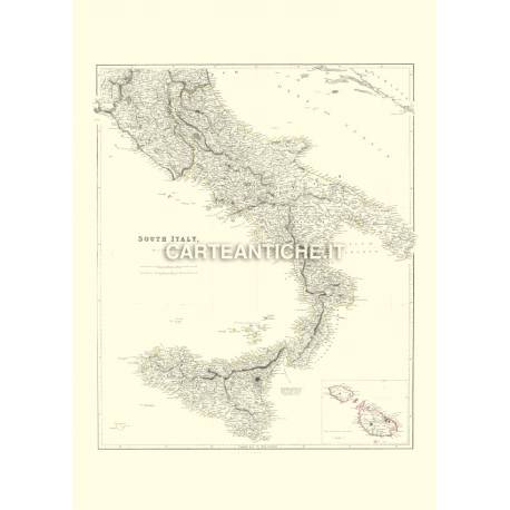 Mappa Sud Italia 1832