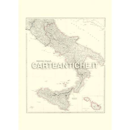 Mappa Sud Italia 1844