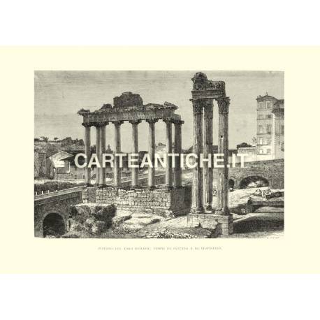 Foro Romano: tempii di Saturno e Vespasiano.