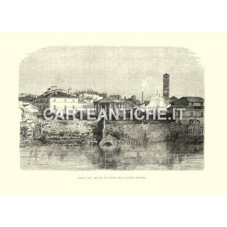 Veduta sul Tevere in faccia alla Cloaca Massima.