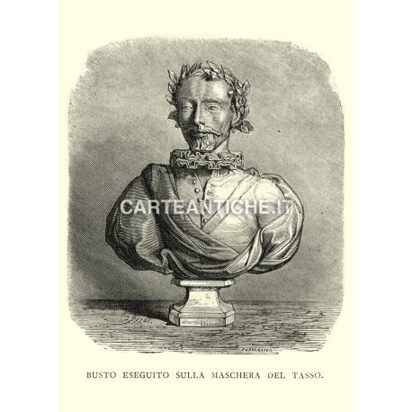 Busto eseguito sulla maschera del Tasso.
