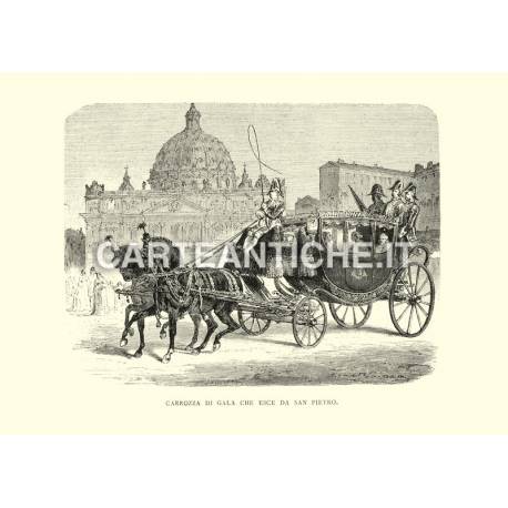 Carrozza di gala che esce da San Pietro