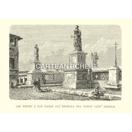 San Pietro e San Paolo all'entrata del ponte Sant'Angelo.