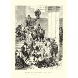 Penitenti che salgono la Scala Santa.