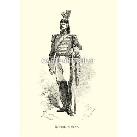 Disegno antico di una Guardia Nobile