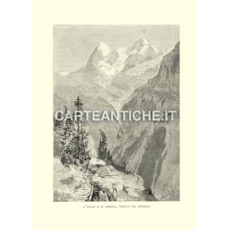 L'Eiger e il Monch, veduti da Murren
