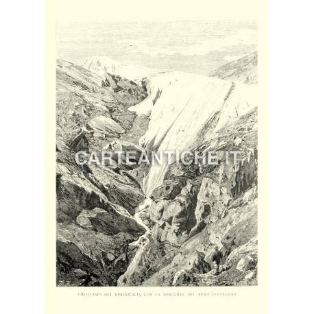 Ghiacciaio del Rheinwald, con la sorgente del Reno posteriore