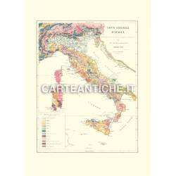 Mappa Italia Geologica del 1900.