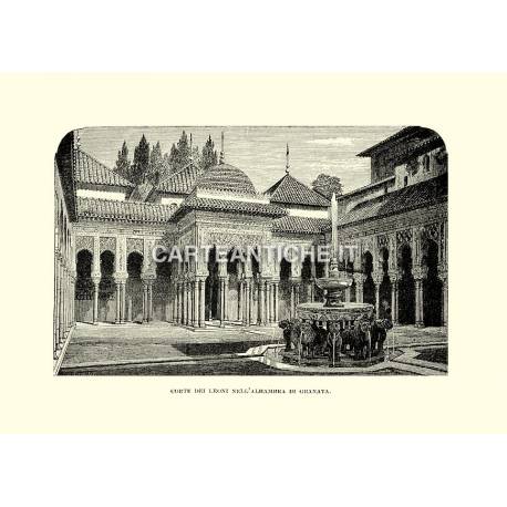 Corte dei leoni nell'Alhambra di Granata.