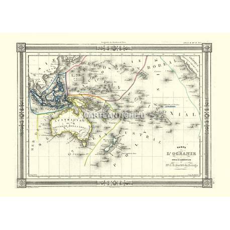 Carta geografica dell'Oceania (1852)
