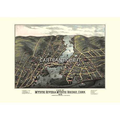 Mystic River & Bridge, Connecticut (1879)
