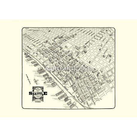 Seattle, business district (1903).