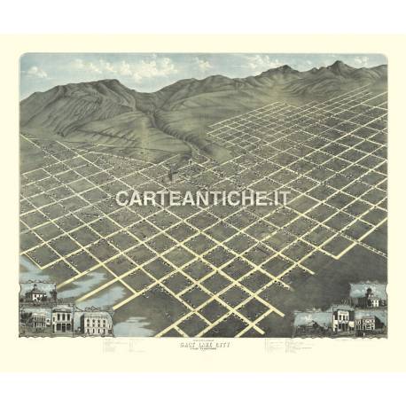 Veduta antica: USA - Salt Lake City - Koch 1870