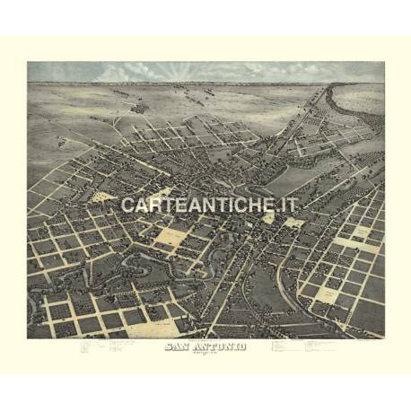 Veduta antica: USA - San Antonio - Koch 1873