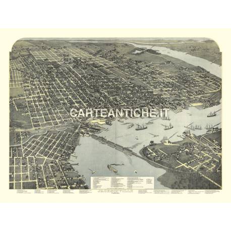 Veduta antica: USA - Jacksonville, FLorida - Koch 1893